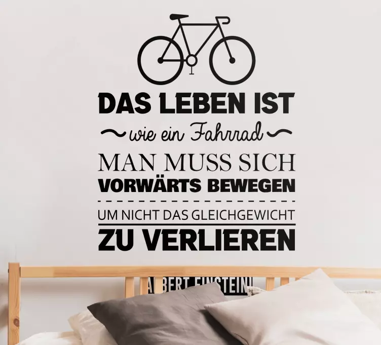 Wandtattoo Sprüche Das Leben ist wie ein Fahrrad - TenStickers