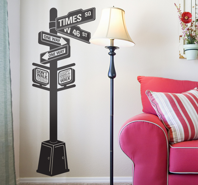 Wandtatttoo wohnzimmer straßenschild New York - TenStickers