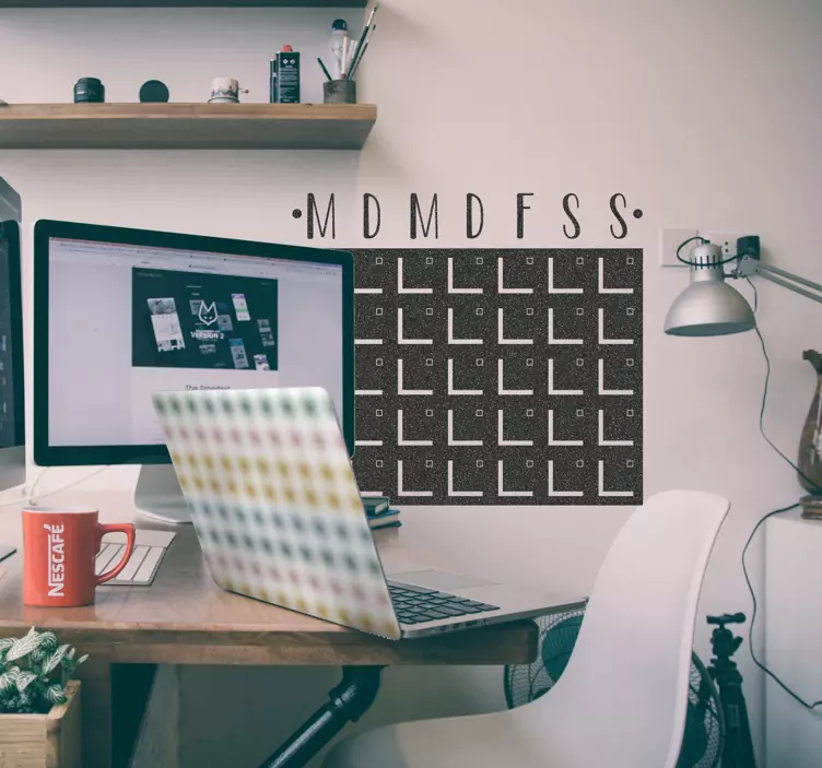 Tafelfolie englische wochentage - TenStickers