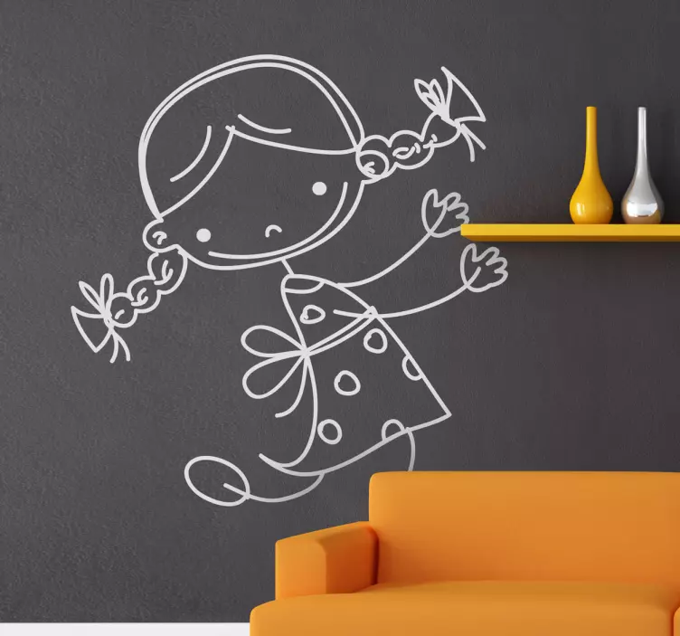 Tanzendes Mädchen Wandtattoo - TenStickers