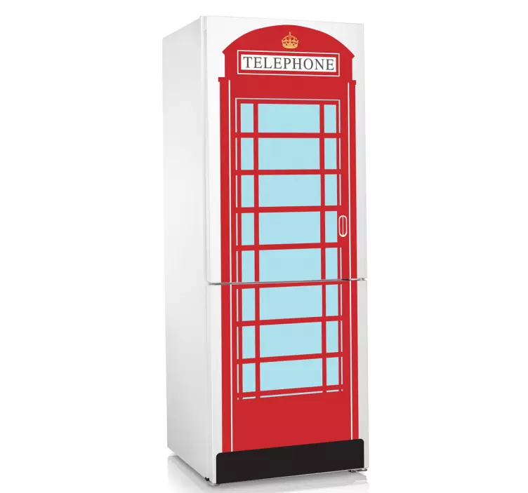 Telefonzelle London Kühlschrank Folie - TenStickers