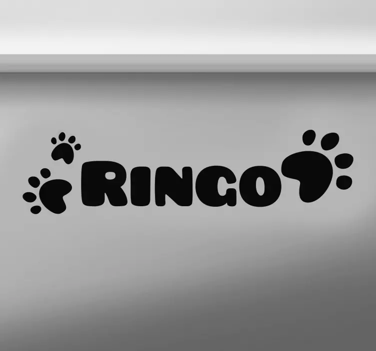 Text Aufkleber 3 Pfoten personalisieren - TenStickers