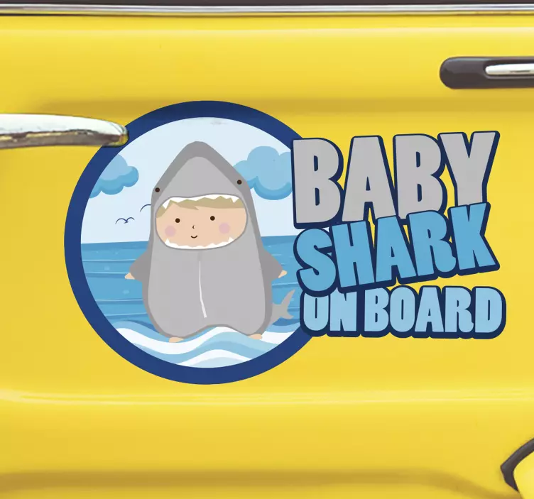 Baby on Board Aufkleber Baby Shark on Board - TenStickers