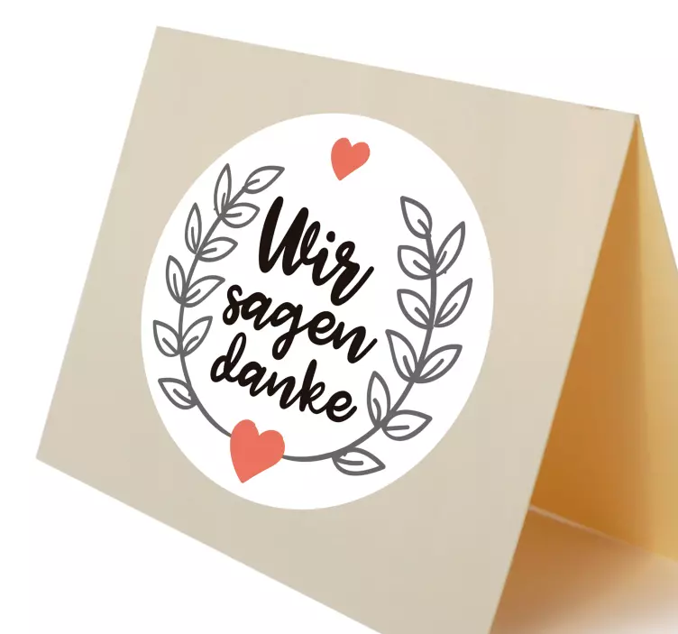 Text Aufkleber Danksagung - TenStickers