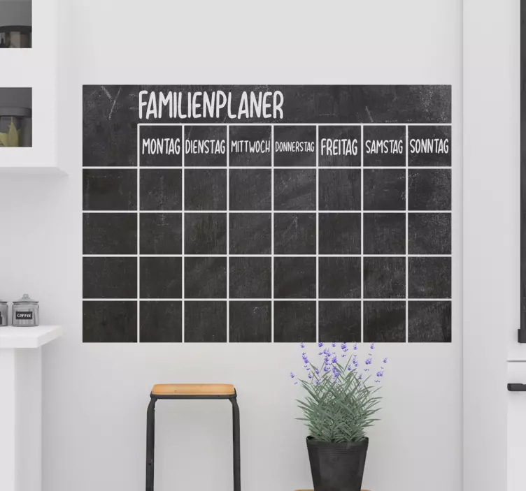 Text Aufkleber Tafelfolie Familienplaner - TenStickers