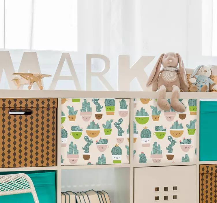 Klebefolie niedliche Kakteen-Töpfe! - TenStickers