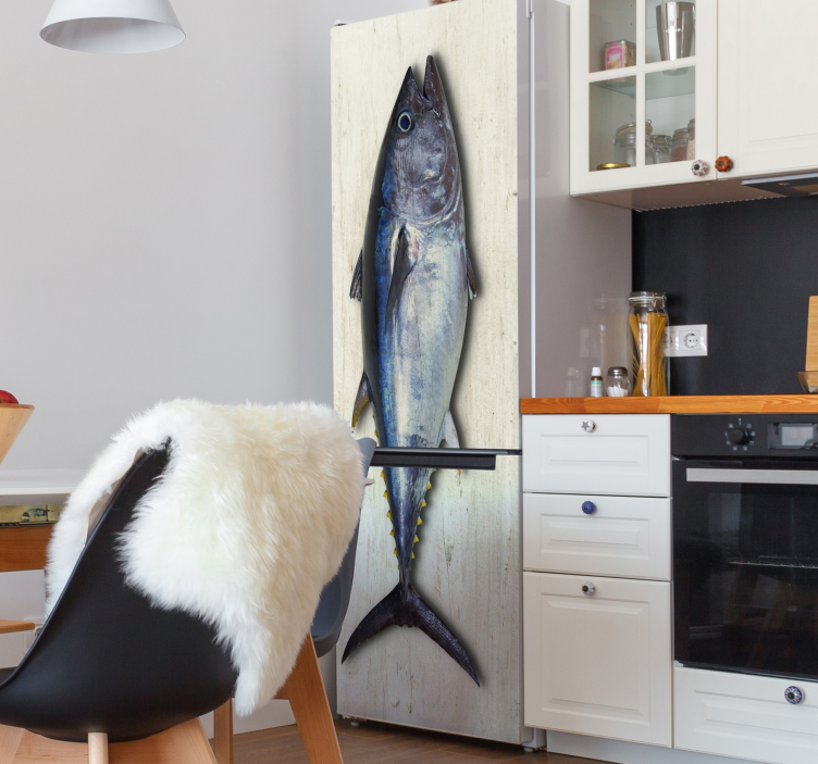 Thunfisch kühlschrank vinyl aufkleber - TenStickers