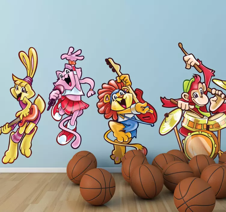 Tierische Musiker Aufkleber - TenStickers