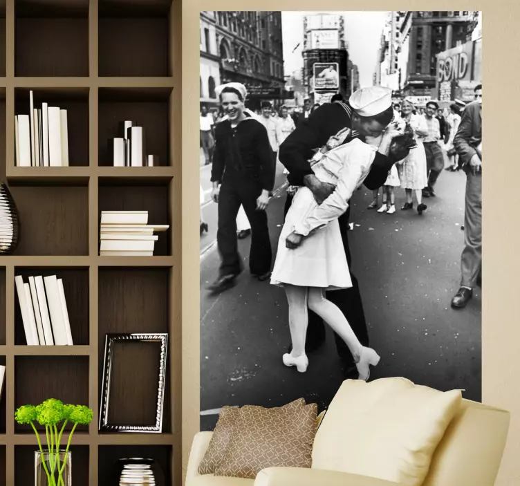 Times Square Kuss Fototapete - TenStickers