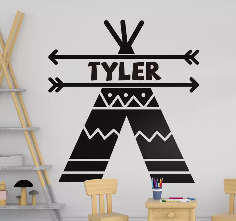 Tipi zelt Wandtattoo Kinderzimmer - TenStickers