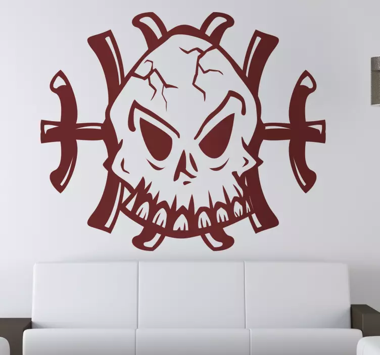 Totenkopf  Wandtattoo gruselig - TenStickers