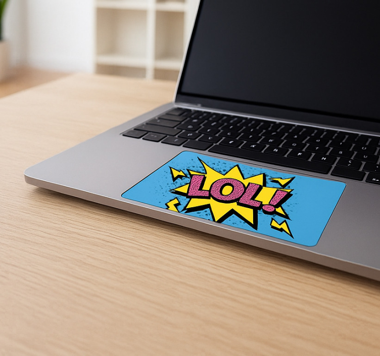 Touchpad Sticker explosives muster mit namen - TenStickers