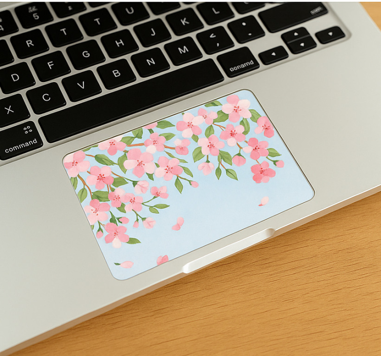 Touchpad Sticker florale fingerabdruckhülle - TenStickers