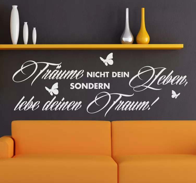 Wandtattoo Wohnzimmer modern Sprüche Träume - TenStickers