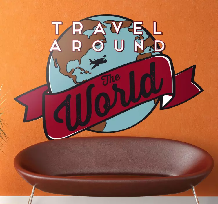 Travel around the world Wandtattoo - TenStickers