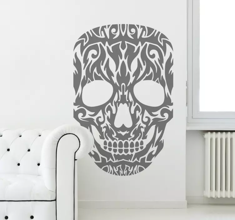 Tribal Totenkopf Aufkleber - TenStickers