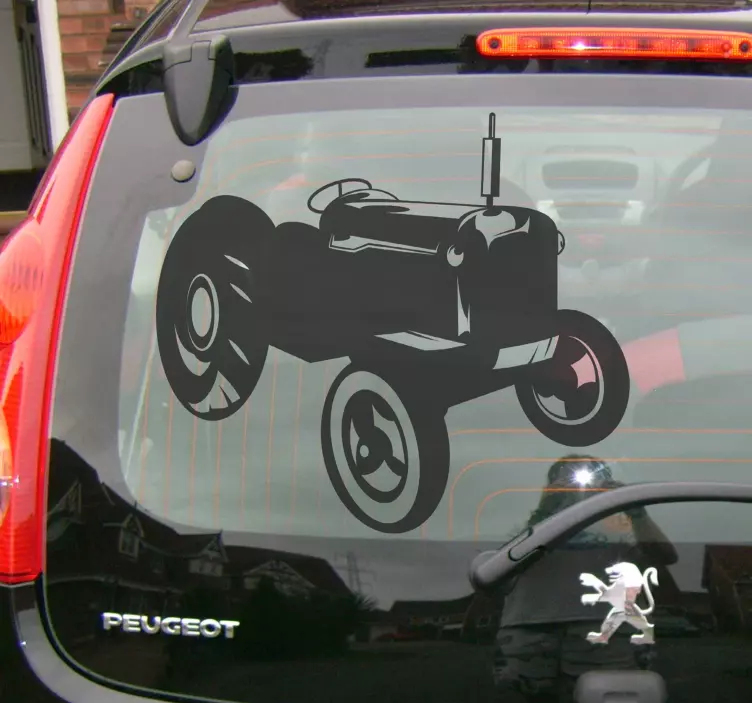 Tuning Aufkleber oldtimer-traktor-silhouette - TenStickers