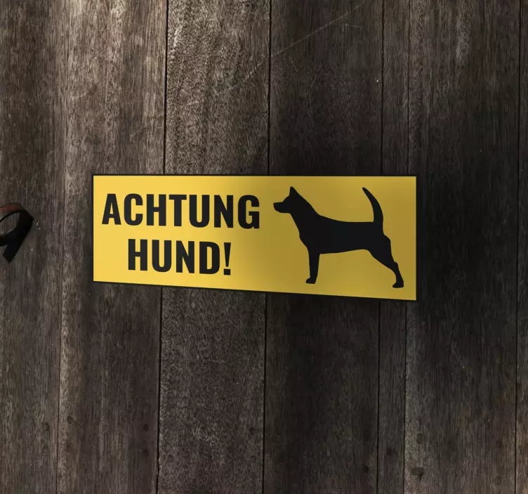 Türaufkleber Achtung Hund Warnschild - TenStickers
