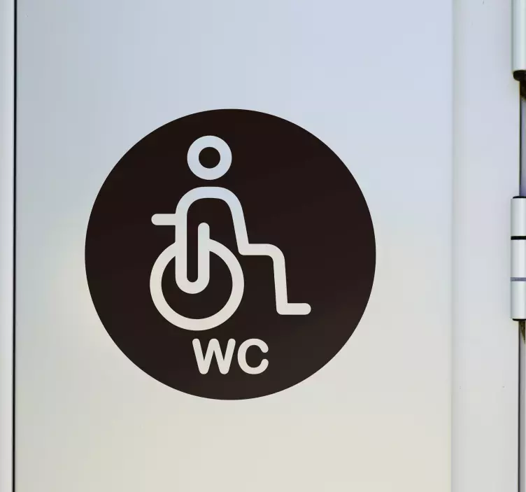 Türaufkleber Behinderten WC - TenStickers