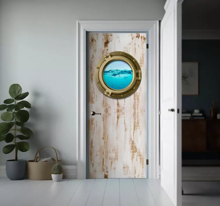 Türaufkleber Bullauge rustik - TenStickers