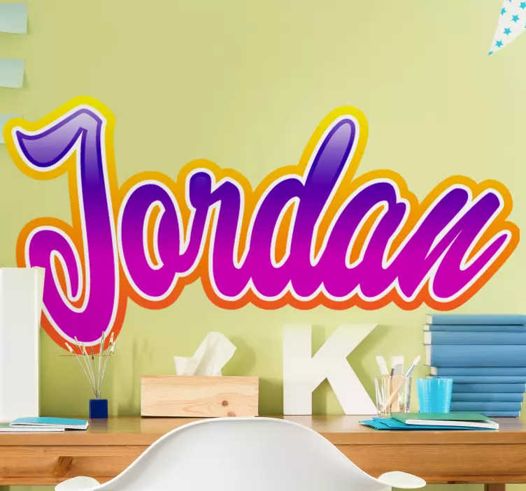 Urban Sticker Graffiti anpassbarer name bunt - TenStickers