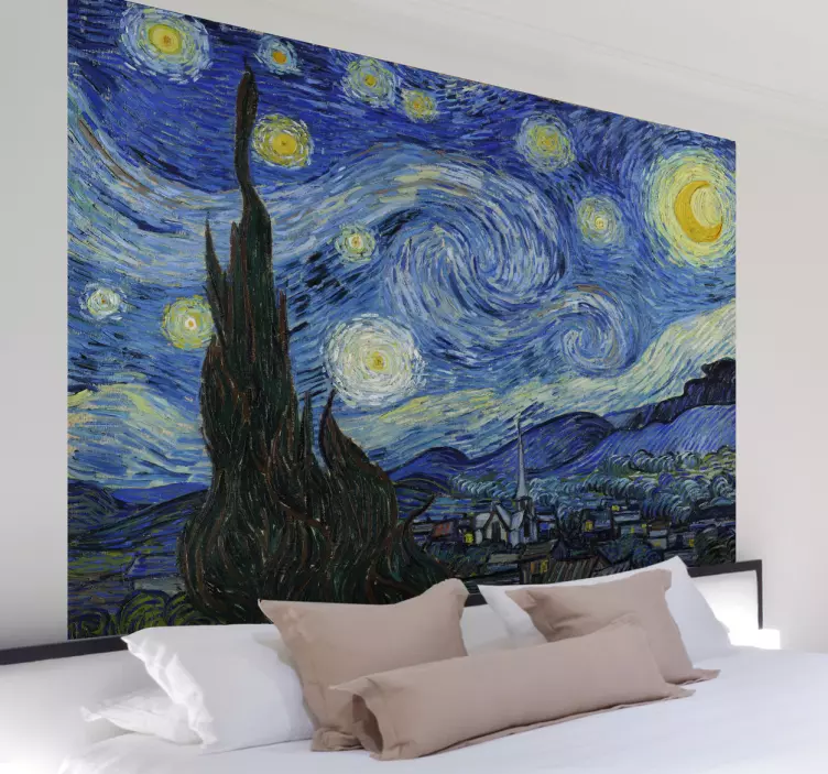 Van Gogh Sternennacht Aufkleber - TenStickers