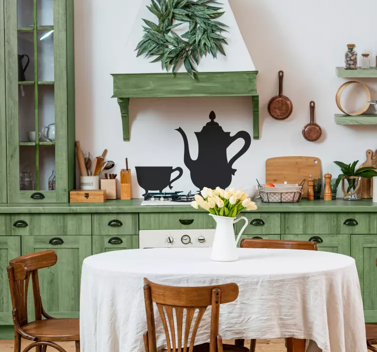 Vintage Teekanne Aufkleber - TenStickers