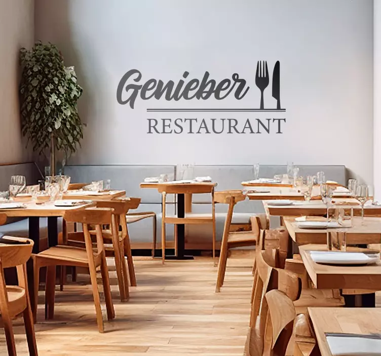 Wand persönliche Restaurantname Aufkleber - TenStickers