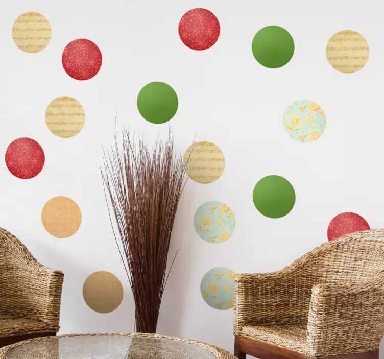 Wandaufkleber Bunte Kreise - TenStickers