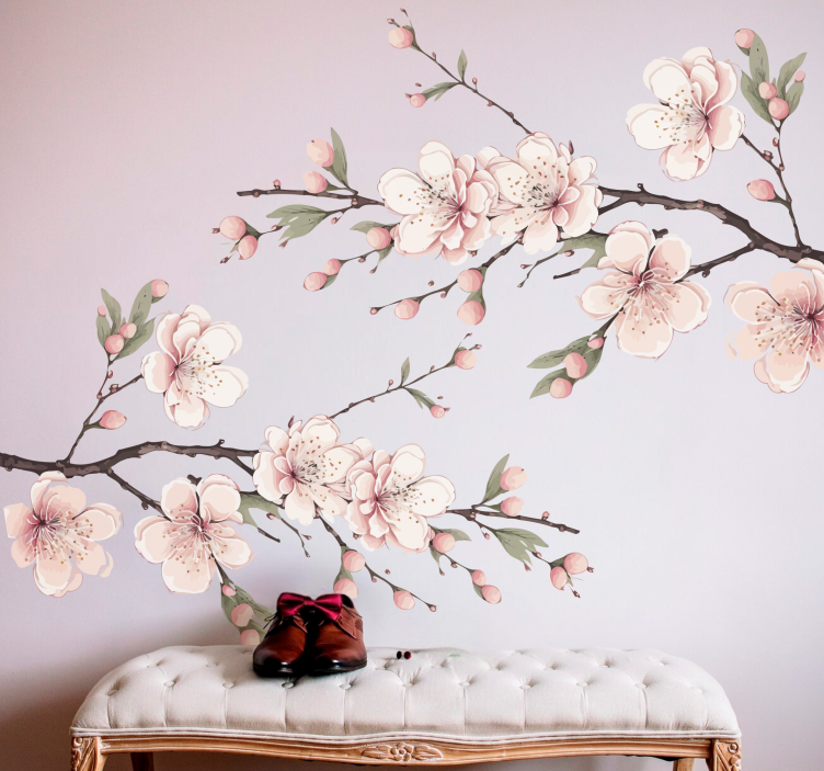 Blumen Wandtattoo mit Kirschblüte - TenStickers