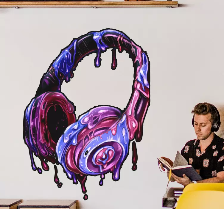 Wandtattoo Videospiel Gaming-schmelz-headset - TenStickers