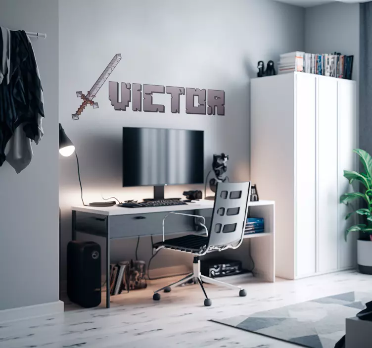 Wandtattoo Videospiel pixel Schwert - TenStickers