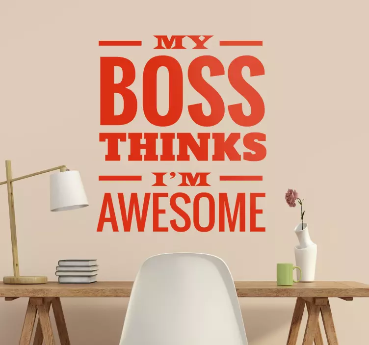Wandspruch Büro My Boss - TenStickers