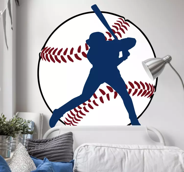 Wandsticker Baseball Batter - TenStickers