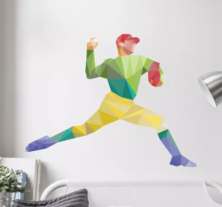 Wandsticker Baseball Pitcher - TenStickers