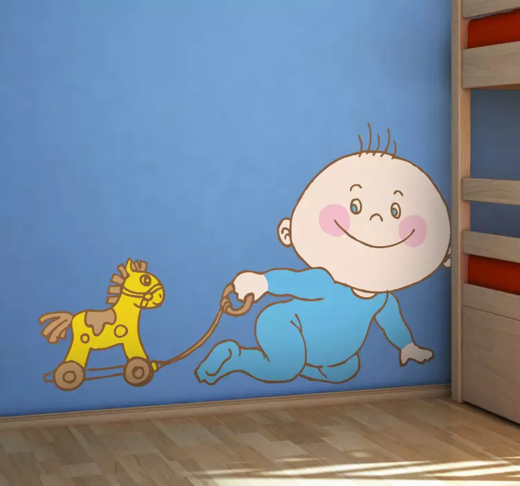 Wandtattoo Baby mit Spielzeug - TenStickers