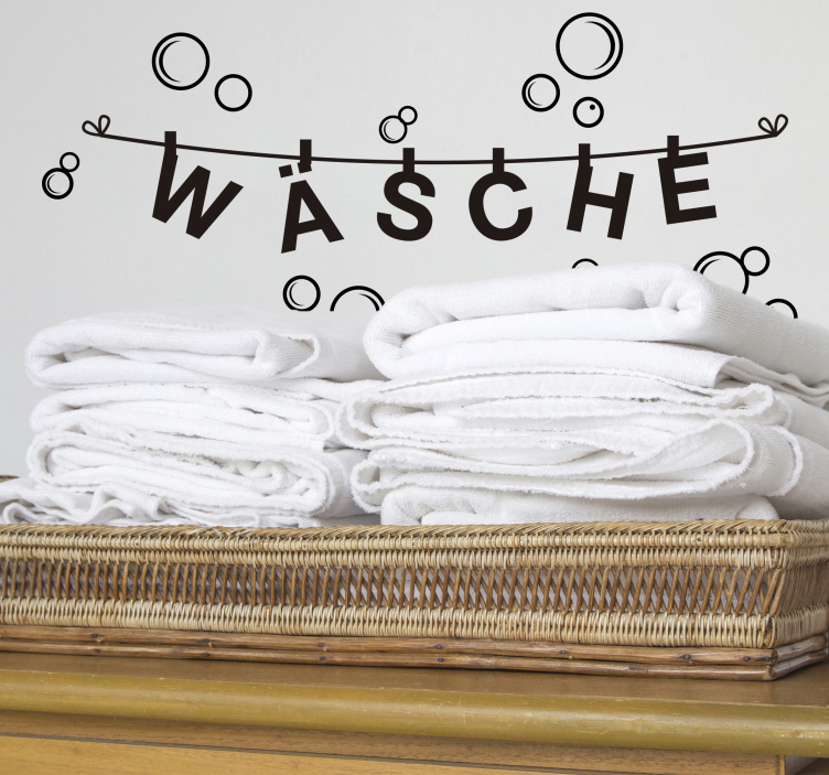 Wandtattoo Badezimmer wäschetext - TenStickers