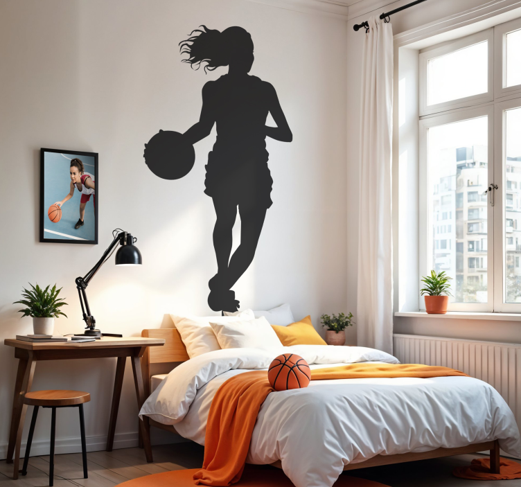Wandtattoo Basketball basketball-frau - TenStickers