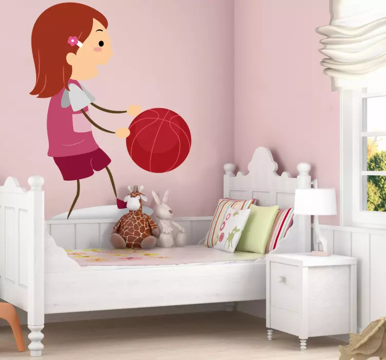 Wandtattoo Basketball Mädchen - TenStickers