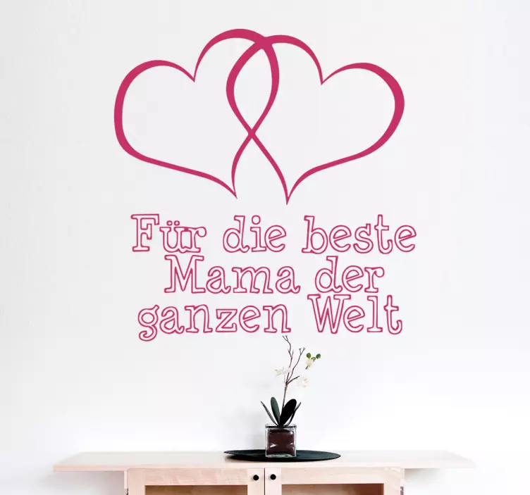 Wandtattoo Beste Mama Herzen - TenStickers