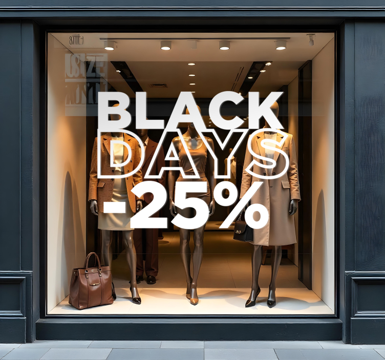 Aufkleber Black Friday einfarbig individuell Black Days - TenStickers