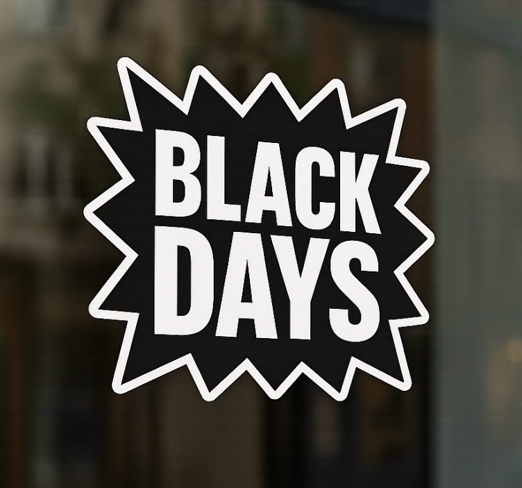 Aufkleber Black Friday Black Days einfarbig design - TenStickers