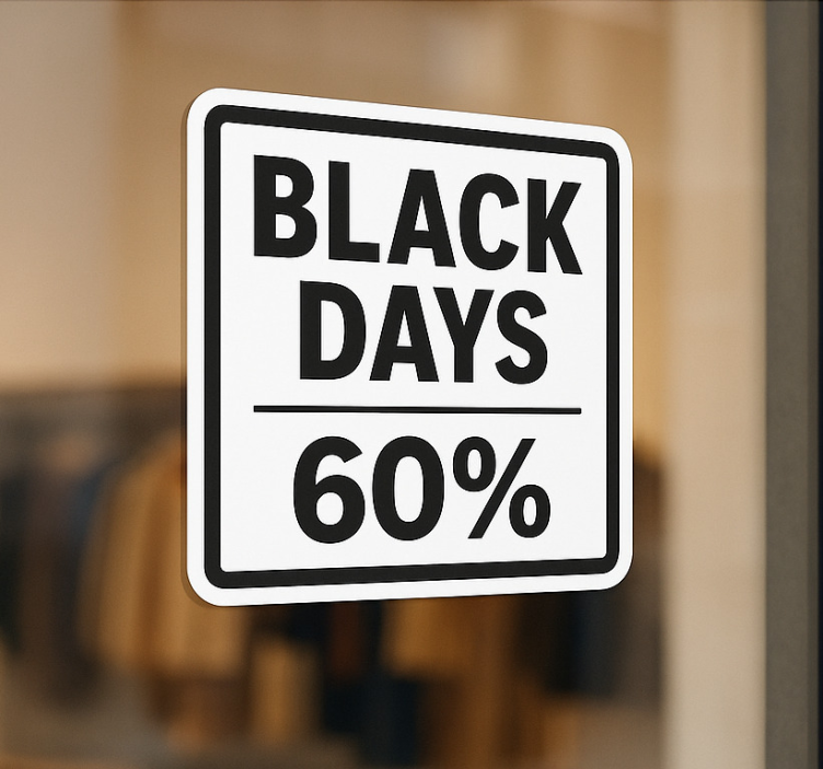 Aufkleber Black Friday individuelles "black days" design - TenStickers