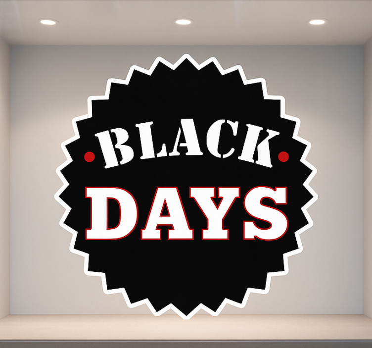 Aufkleber Black Friday kreis Black Days - TenStickers