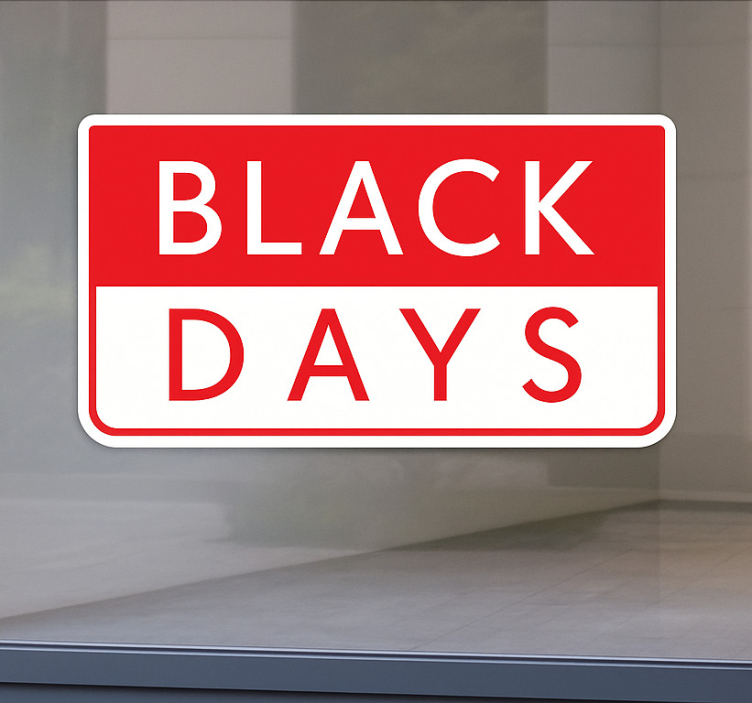 Aufkleber Black Friday monochrome Black Days - TenStickers