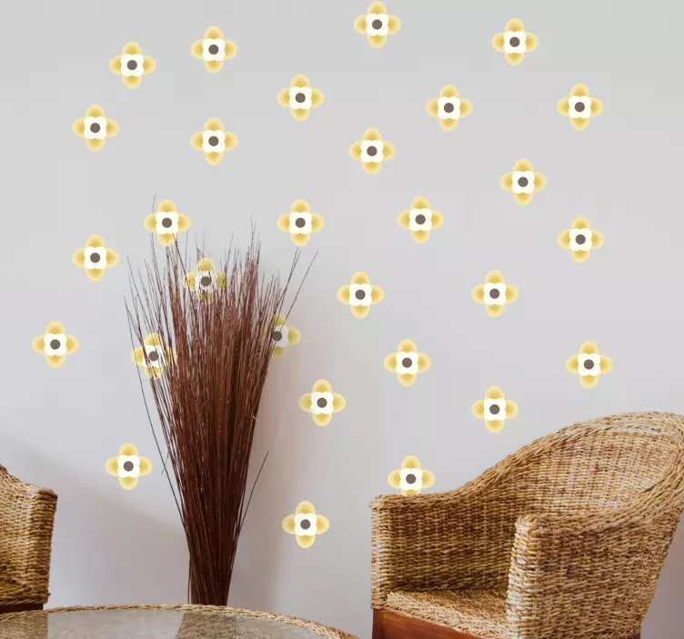 Wandtattoo Blumen botanischer kompositionsansatz - TenStickers