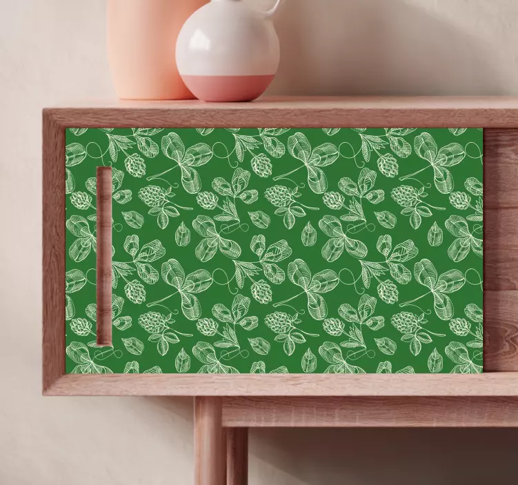 Wandtattoo Blumen laubgrünes motiv - TenStickers