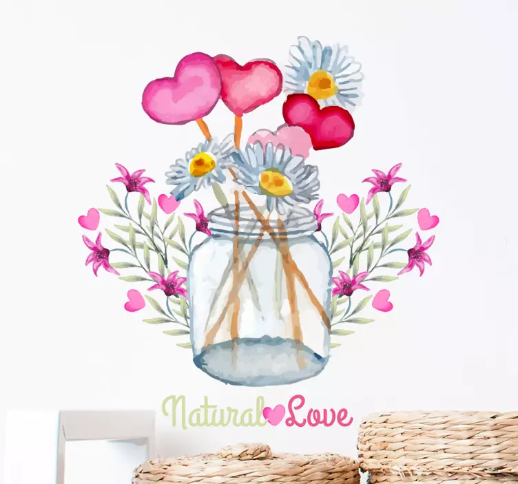 Wandtattoo Blumen natural love - TenStickers