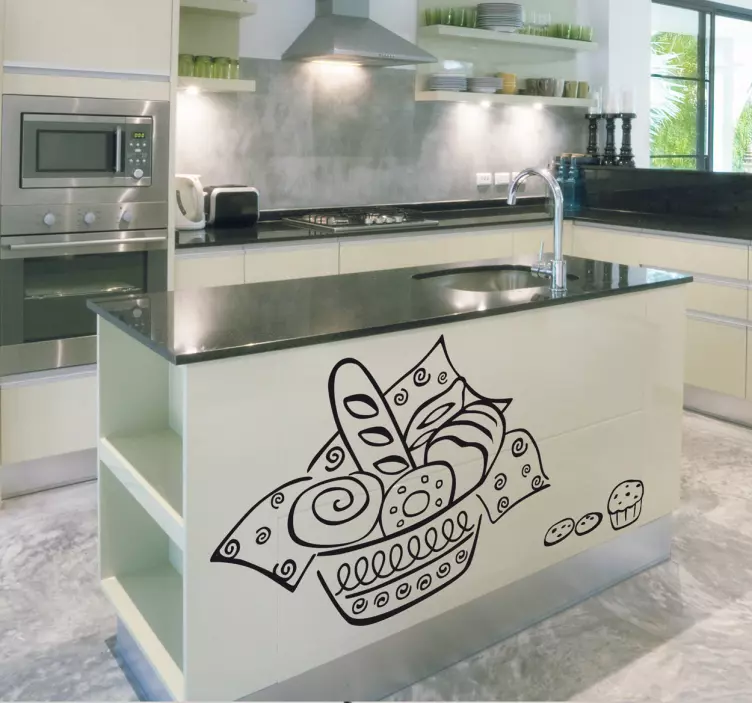 Wandtattoo Küche Brotkorb - TenStickers