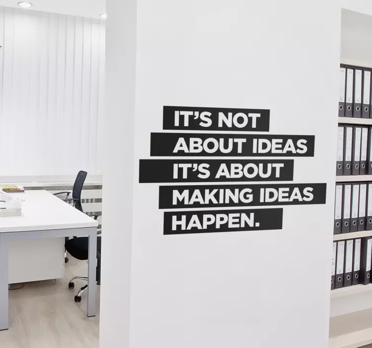 Wandtattoo Büro Make ideas happen - TenStickers